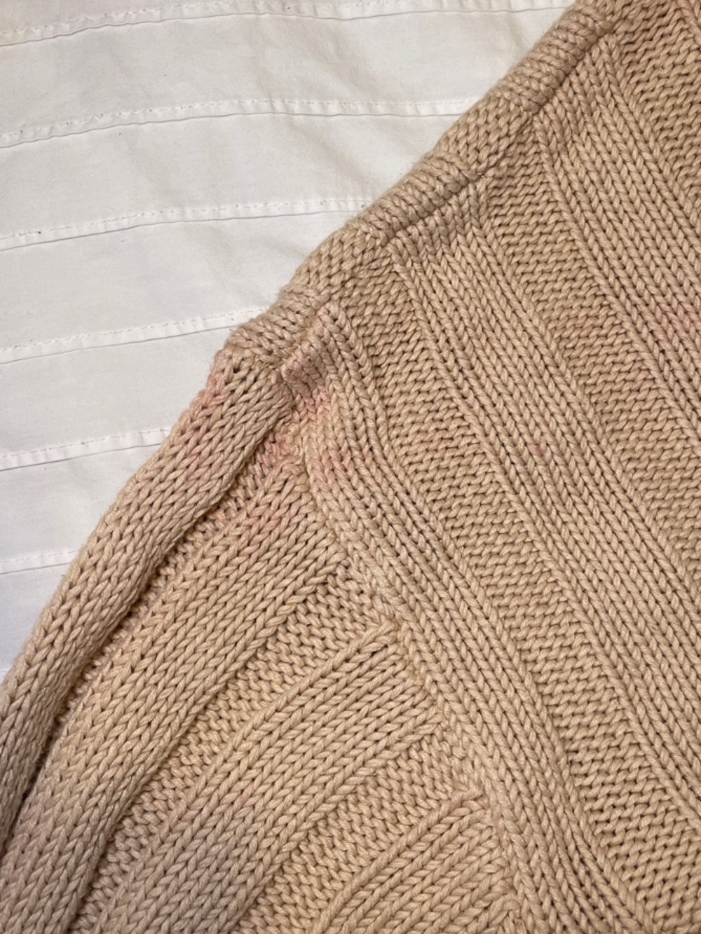 ZARA Taupe Ribbed Crew Neck Knit Sweater Large - Picture 3 of 7